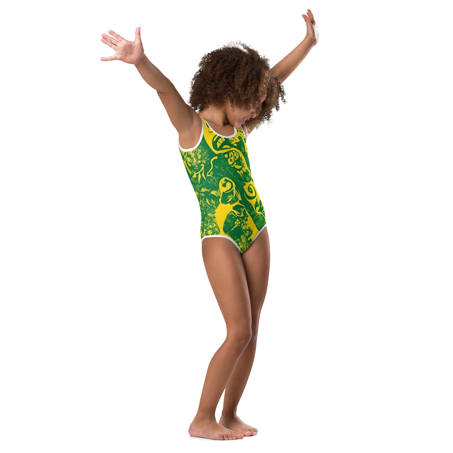 All-Over Print Kids Swimsuit / AI generated / Brasil kids swimsuit