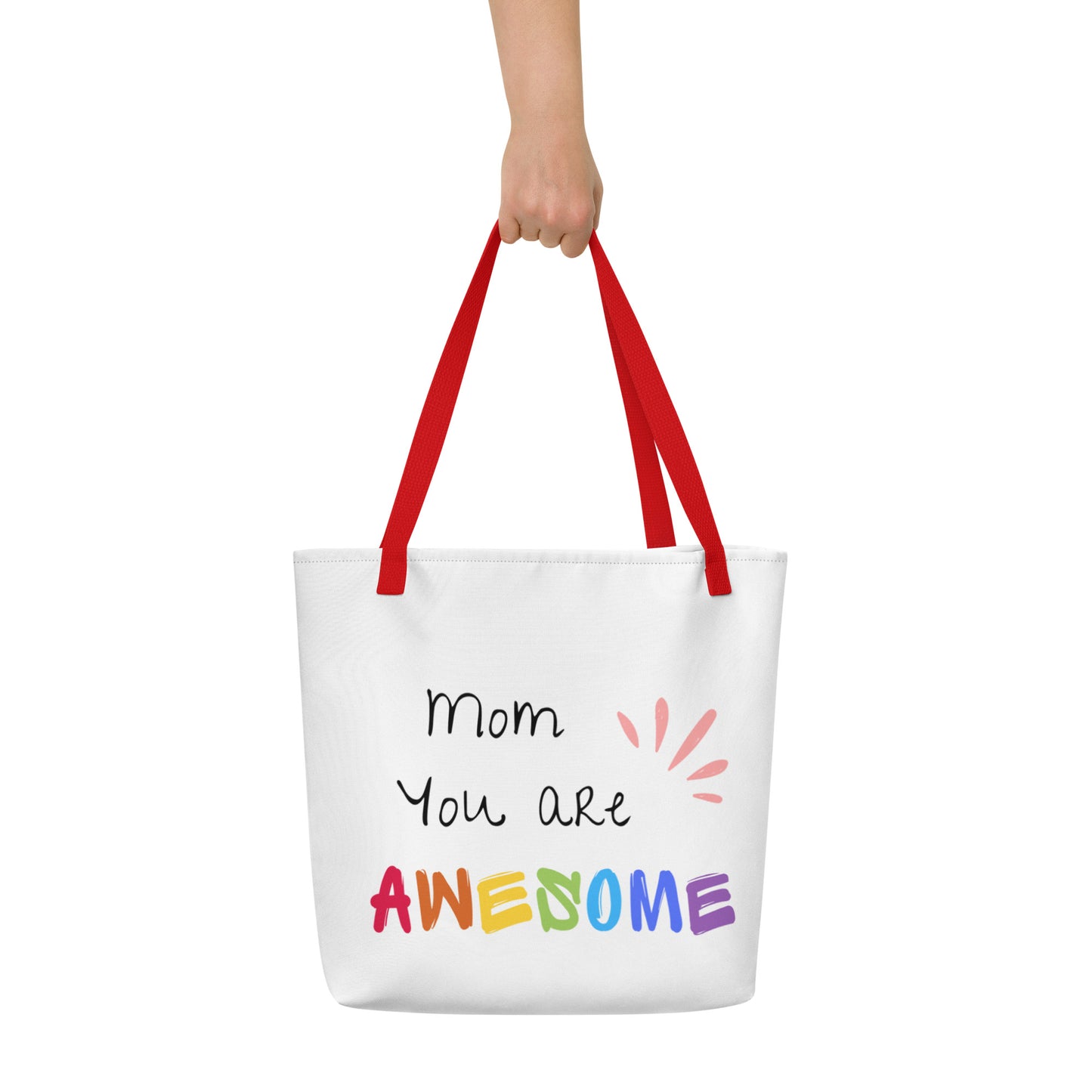 All-Over Print Large Tote Bag / Mothers day Gift / Awesome mom gift / Mother day / mother daughter mug