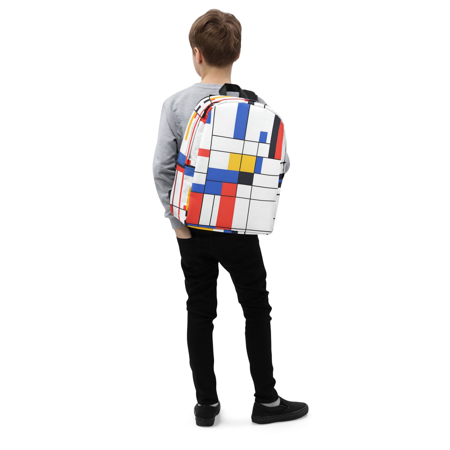 Piet Mondrian Backpack / back to school Piet Mondrian AI created design 6/24 / Unique gift idea / Artistic school bag / Trendy art apparel