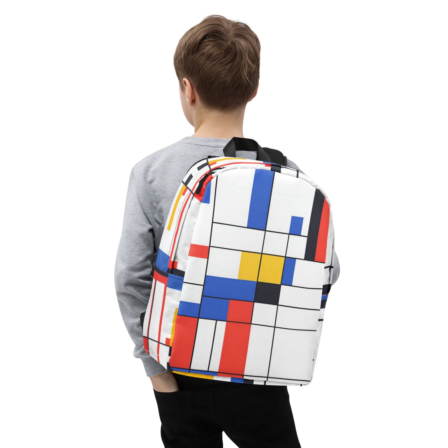 Piet Mondrian Backpack / back to school Piet Mondrian AI created design 6/24 / Unique gift idea / Artistic school bag / Trendy art apparel