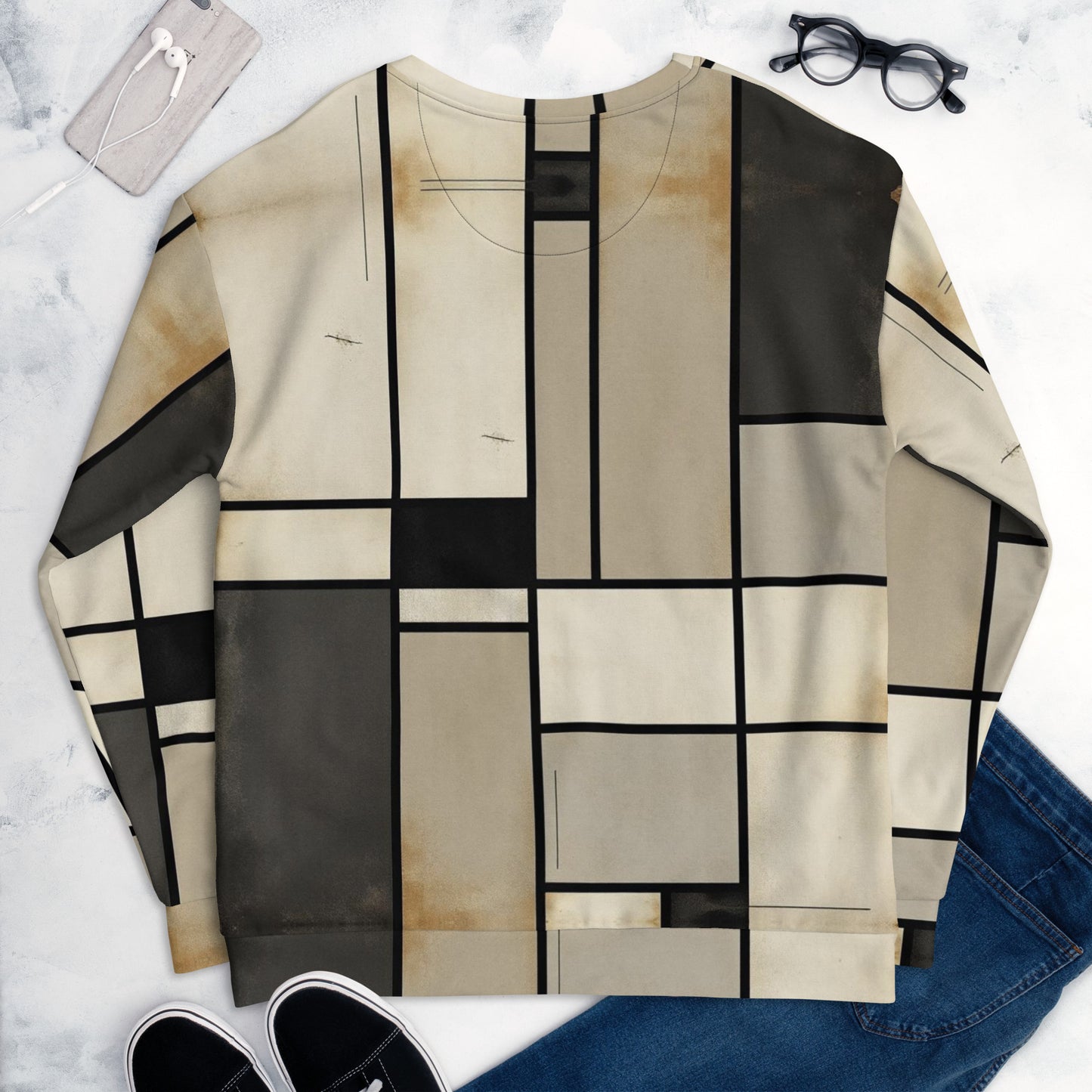 Unisex Sweatshirt Piet Mondrian Vintage / Vintage Sweatshirt / AI outfit