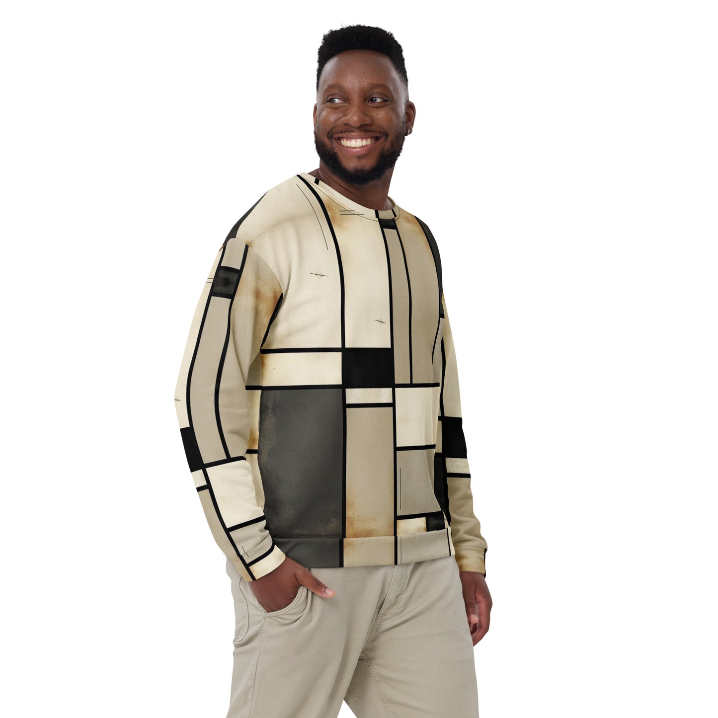 Unisex Sweatshirt Piet Mondrian Vintage / Vintage Sweatshirt / AI outfit