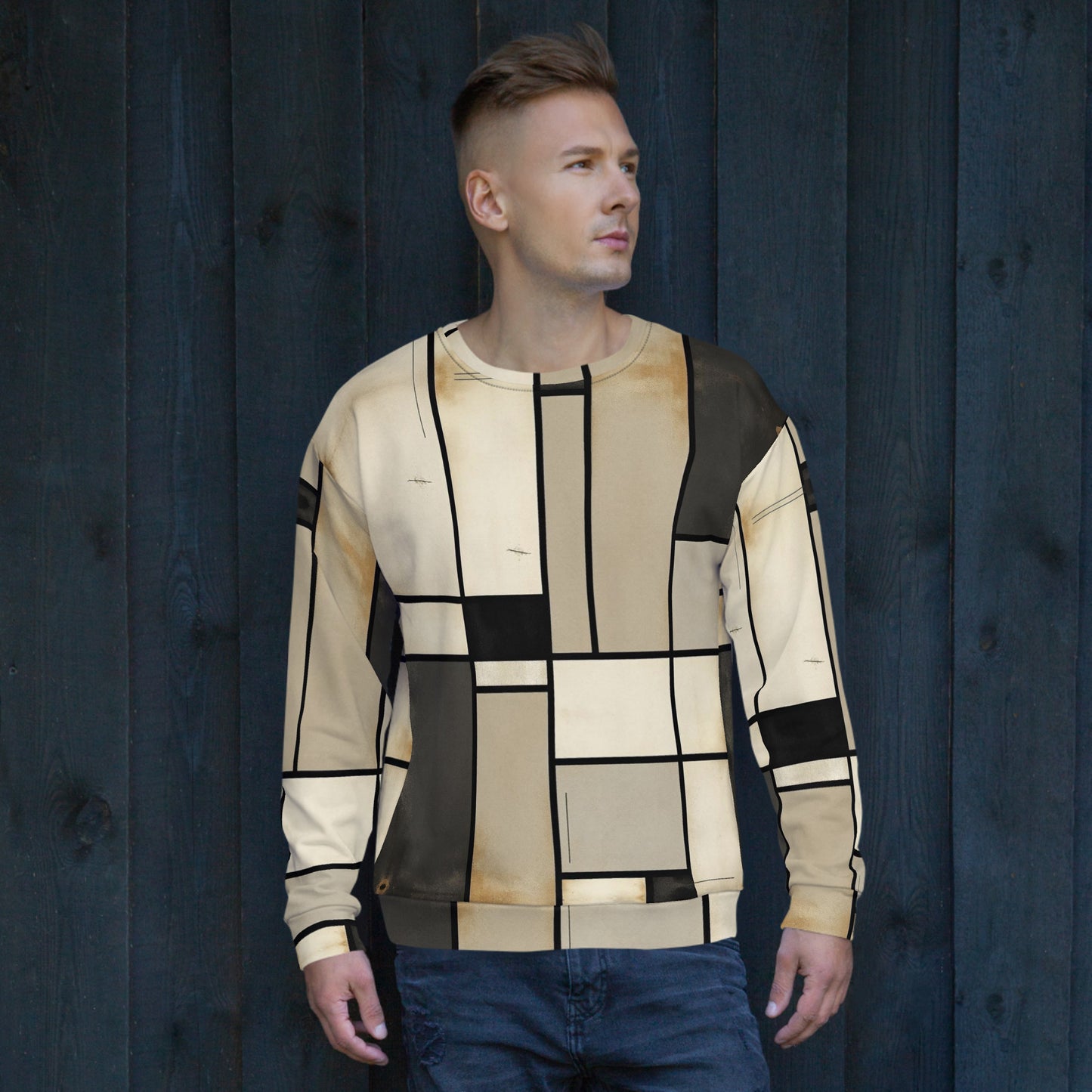 Unisex Sweatshirt Piet Mondrian Vintage / Vintage Sweatshirt / AI outfit