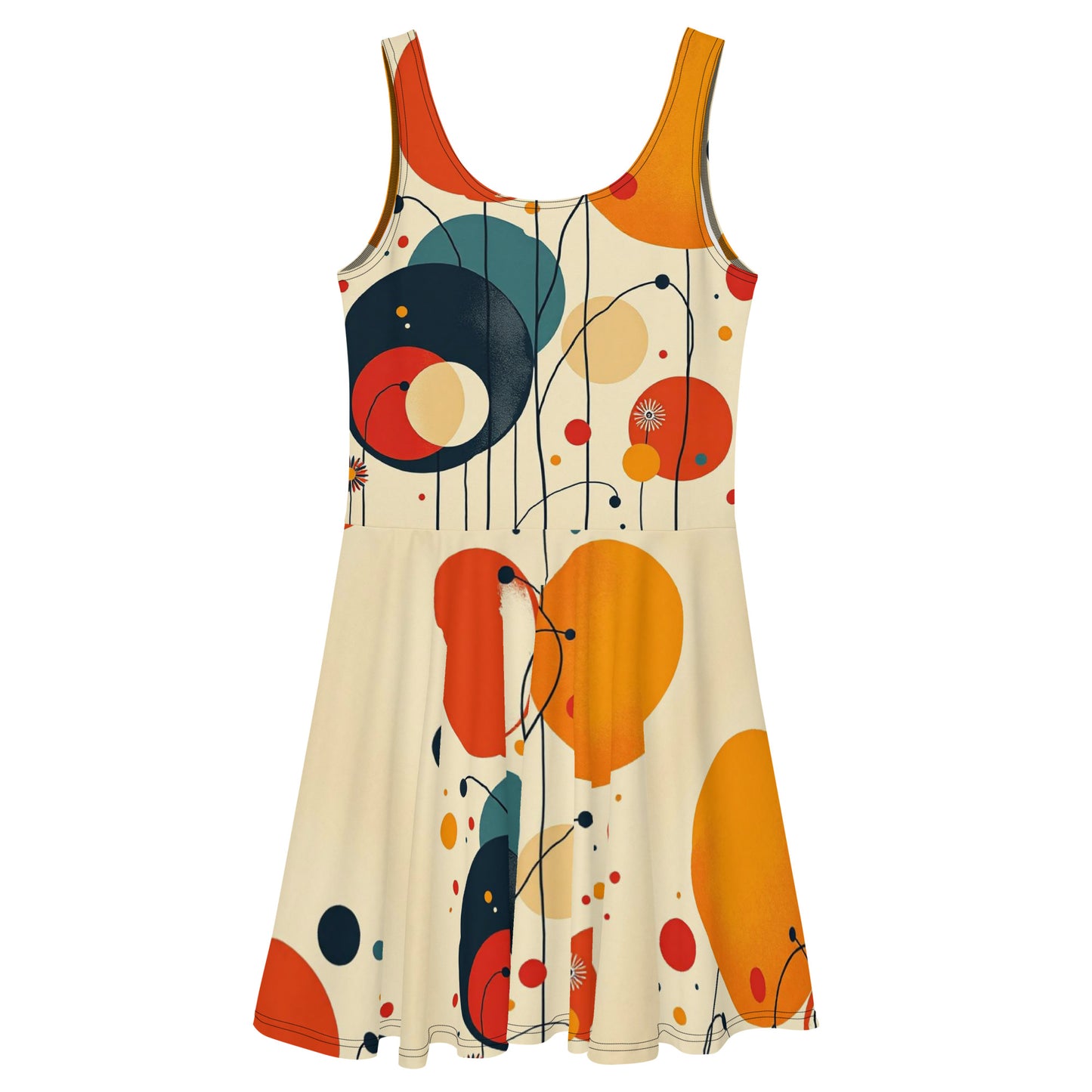 Skater Dress / Kandinsky Dress / AI outfit / Festival outfit / Gift for her