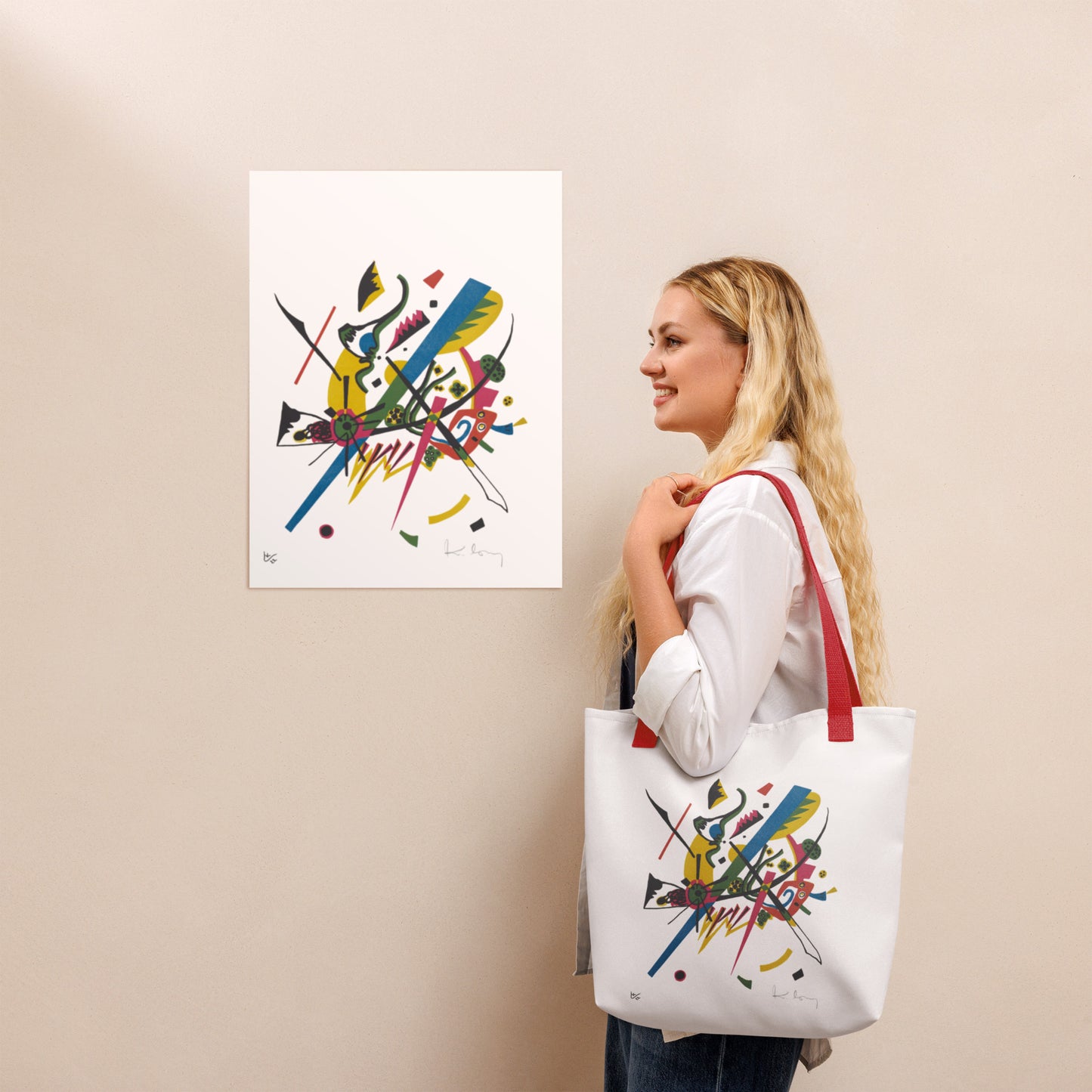 Tote bag - Kandinsky / AI fashion bag / Art fashion bag / Art gift / Art gift idea