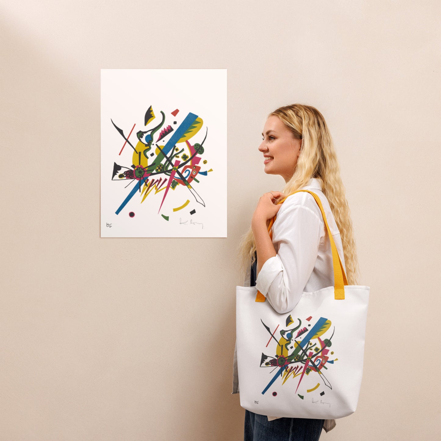 Tote bag - Kandinsky / AI fashion bag / Art fashion bag / Art gift / Art gift idea