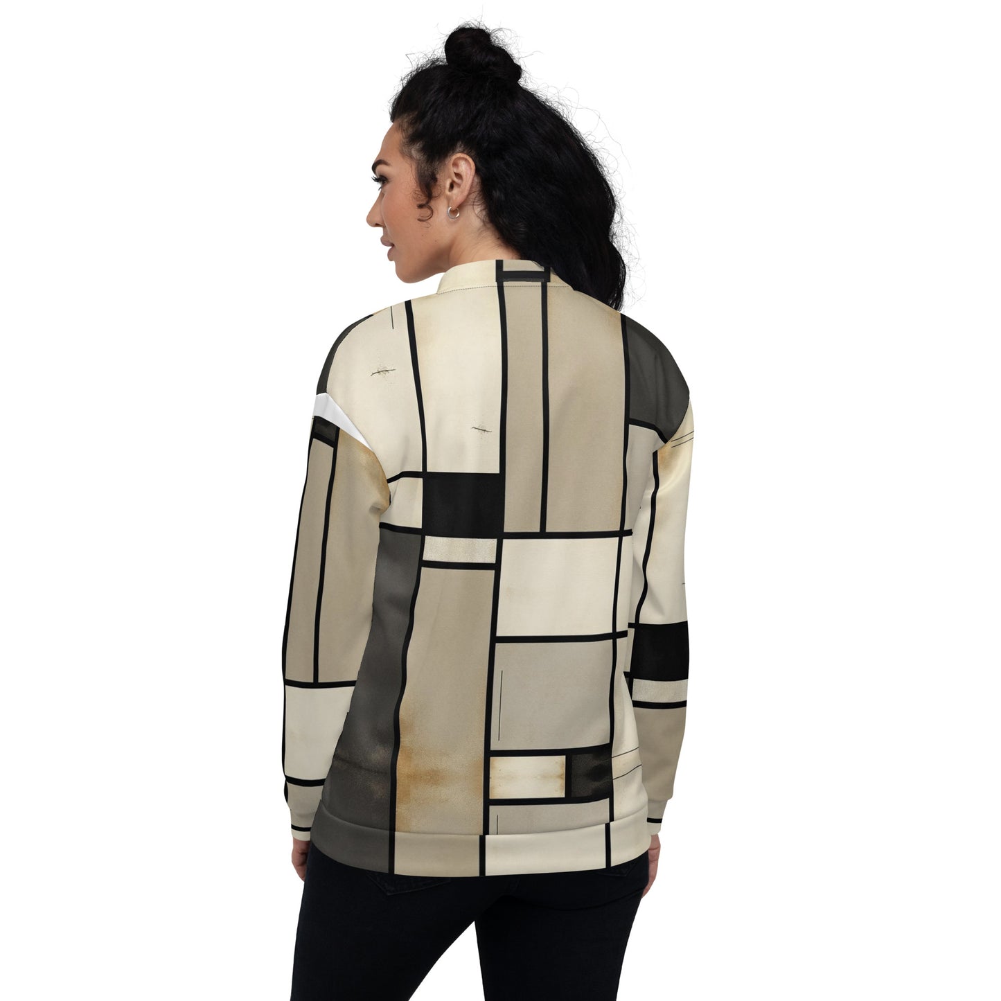 Unisex Vintage Bomber Jacket - Piet Mondrian