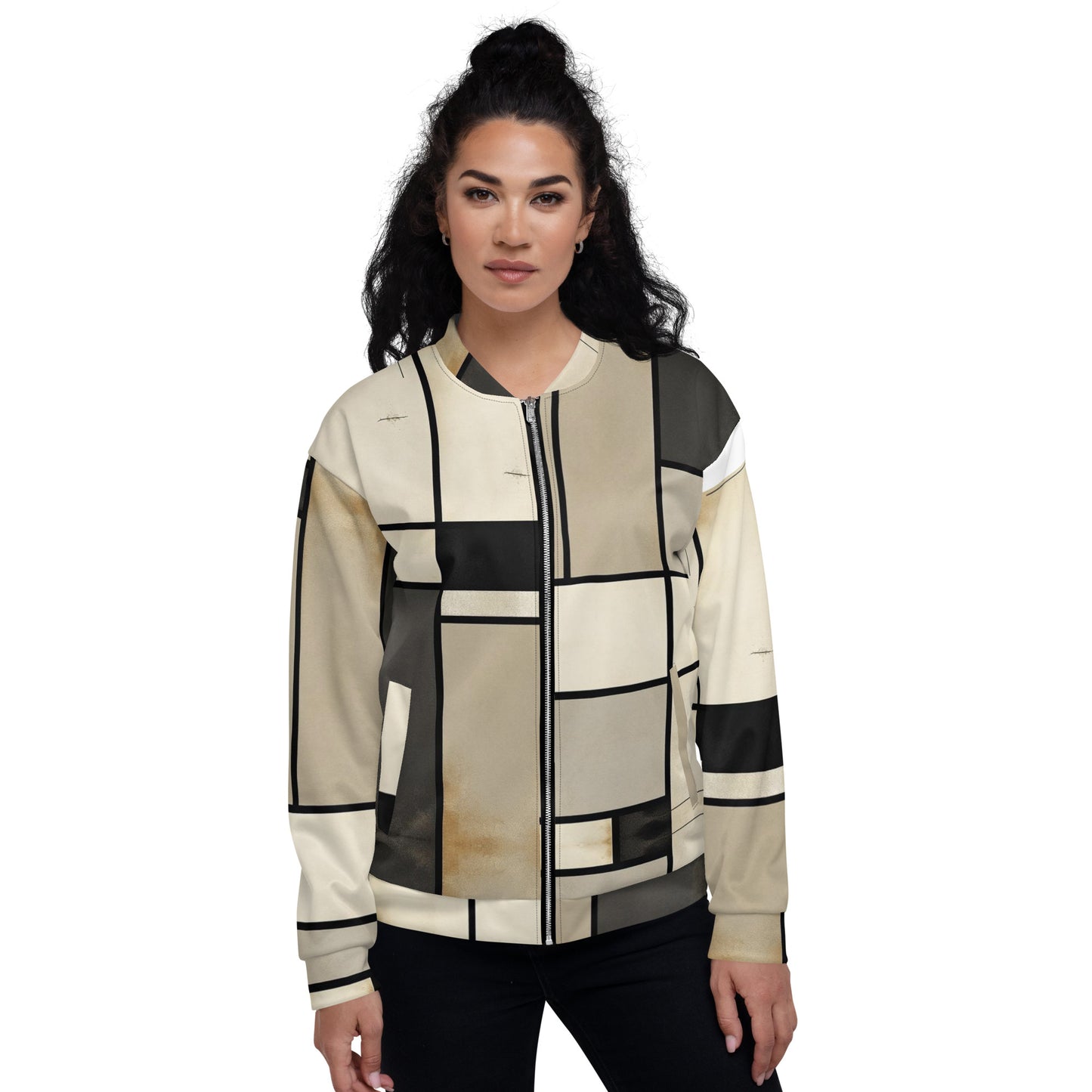 Unisex Vintage Bomber Jacket - Piet Mondrian