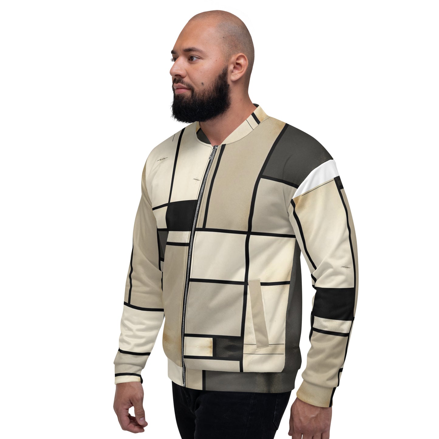 Unisex Vintage Bomber Jacket - Piet Mondrian