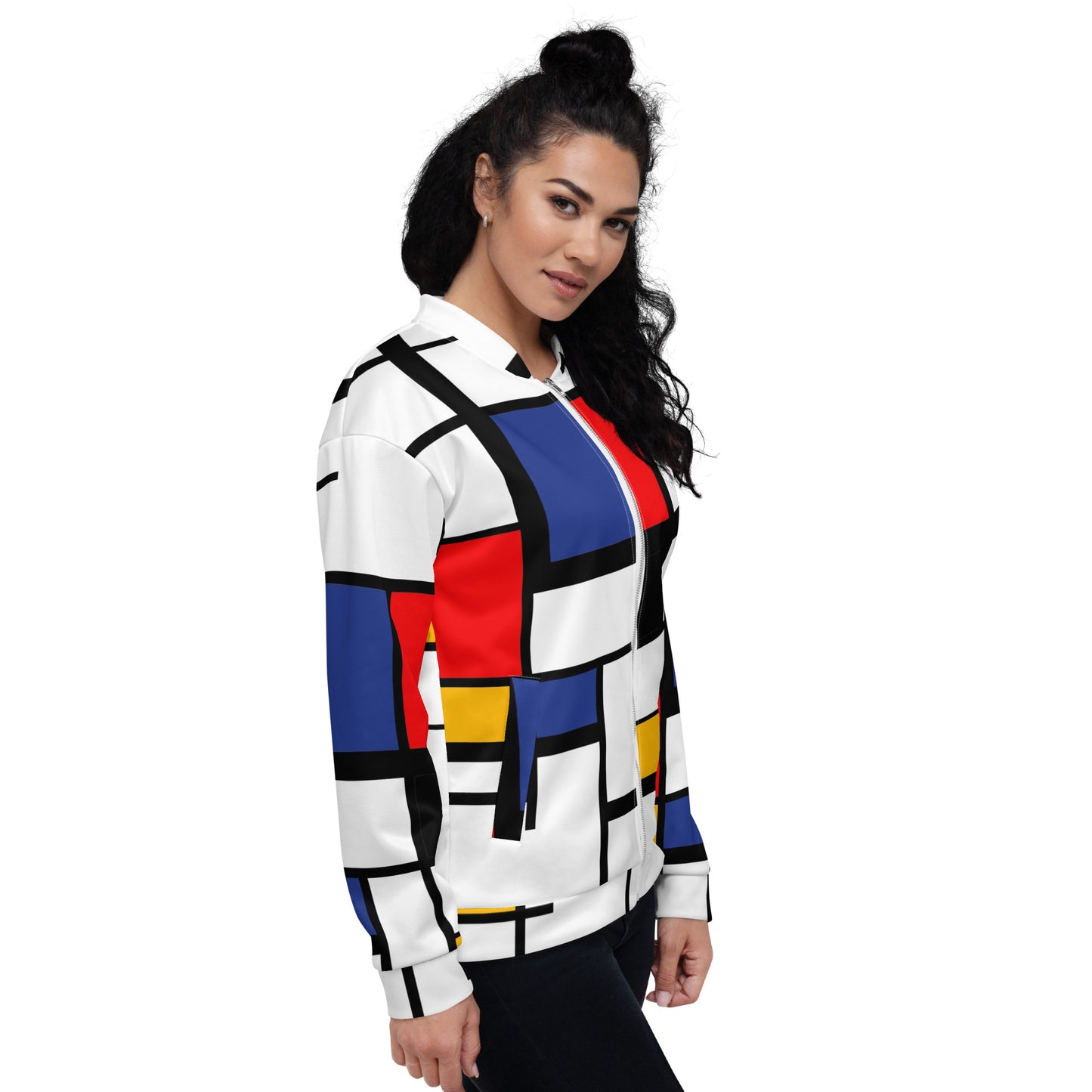 Unisex Bomber Jacket / Piet Mondrian Jacket / Art gift for him / Art gift for her