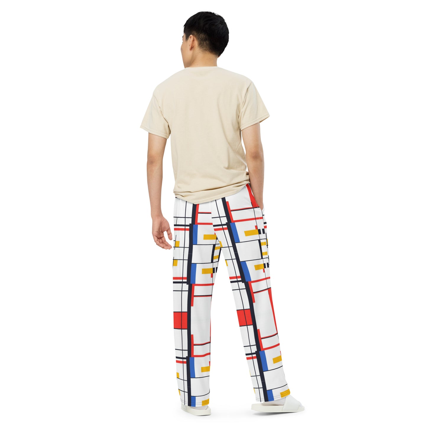 Piet Mondrian unisex wide-leg pants AI created 06/24 / Tech-inspired outfit / Trendy fashion set / Modern art pants