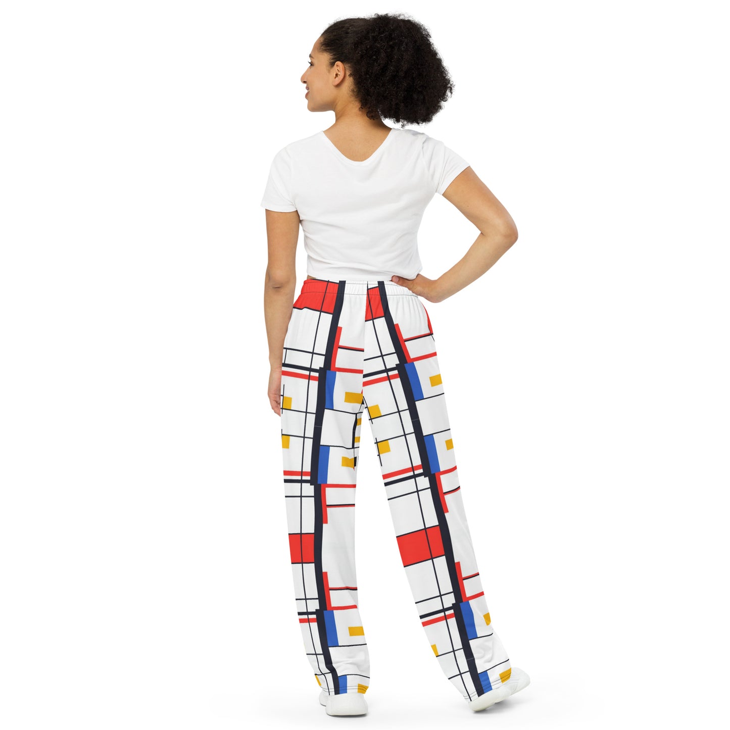 Piet Mondrian unisex wide-leg pants AI created 06/24 / Tech-inspired outfit / Trendy fashion set / Modern art pants