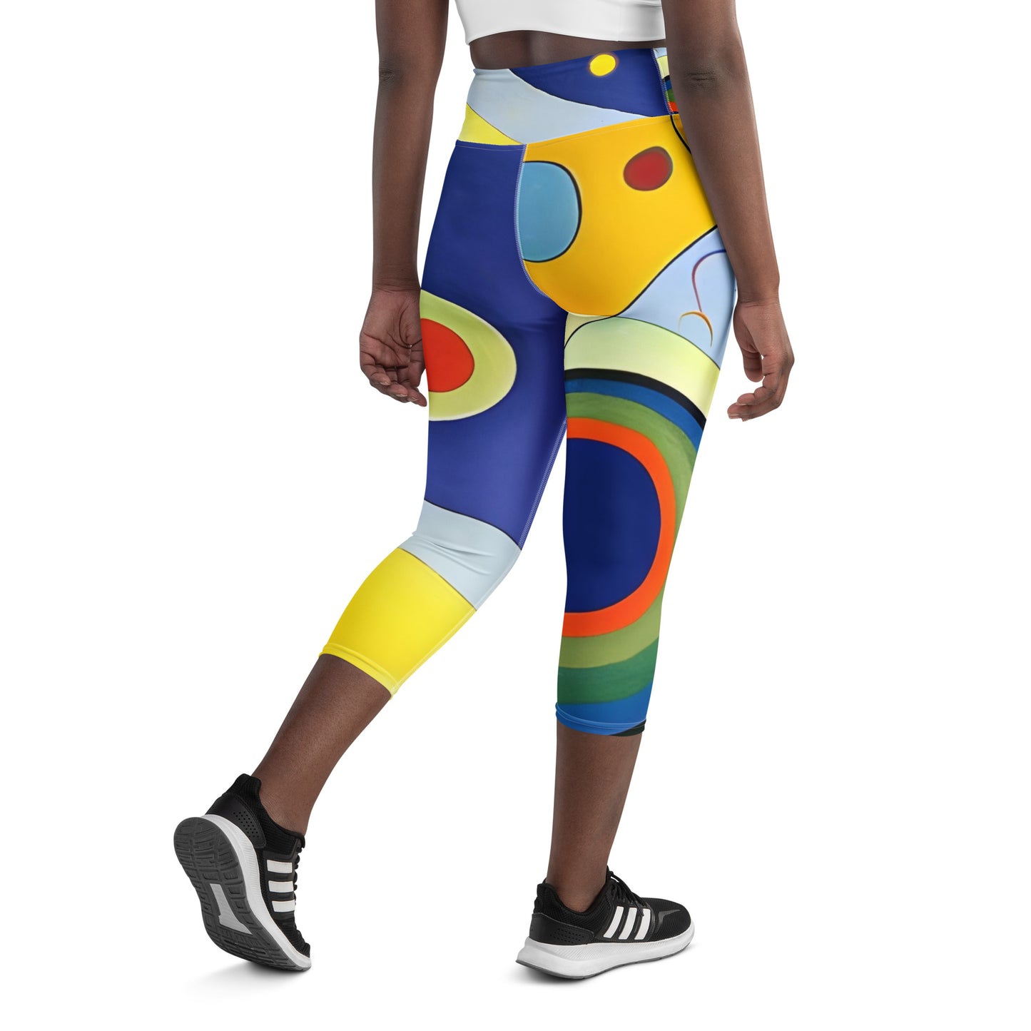 Yoga Capri Leggings / Kandinsky / art gift idea / gift for her