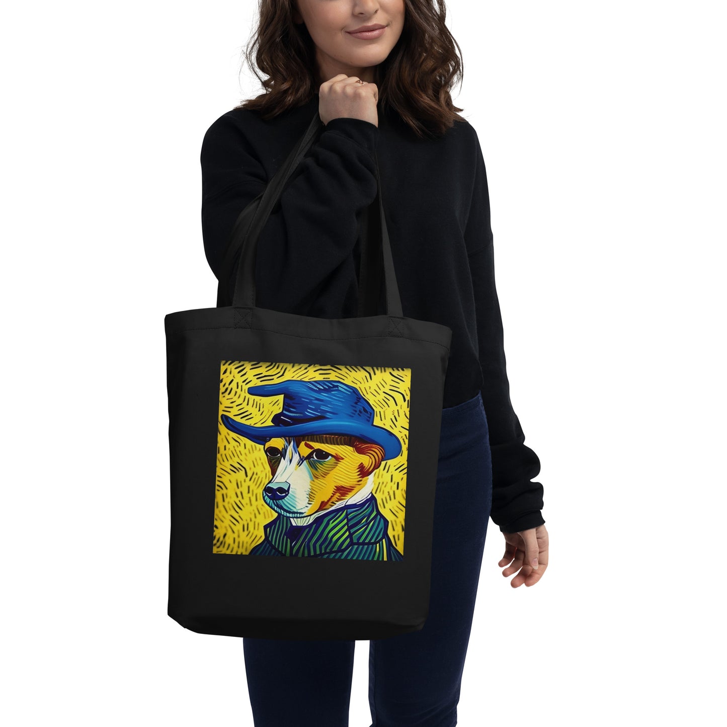 Eco Tote Bag Van Gogh & Cool Dog design