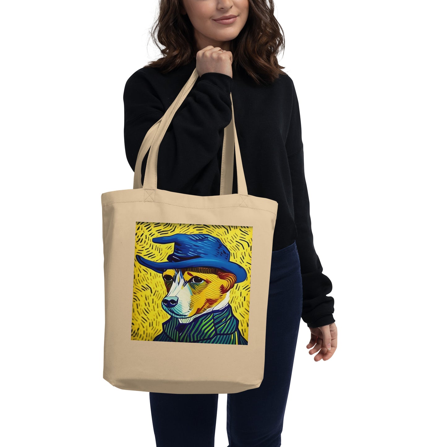 Eco Tote Bag Van Gogh & Cool Dog design