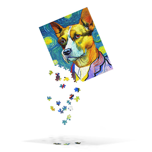 Jigsaw puzzle Cool Dog & Van Gogh design