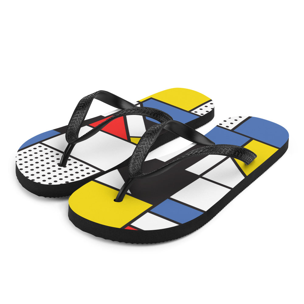 Mondrian Flip Flops