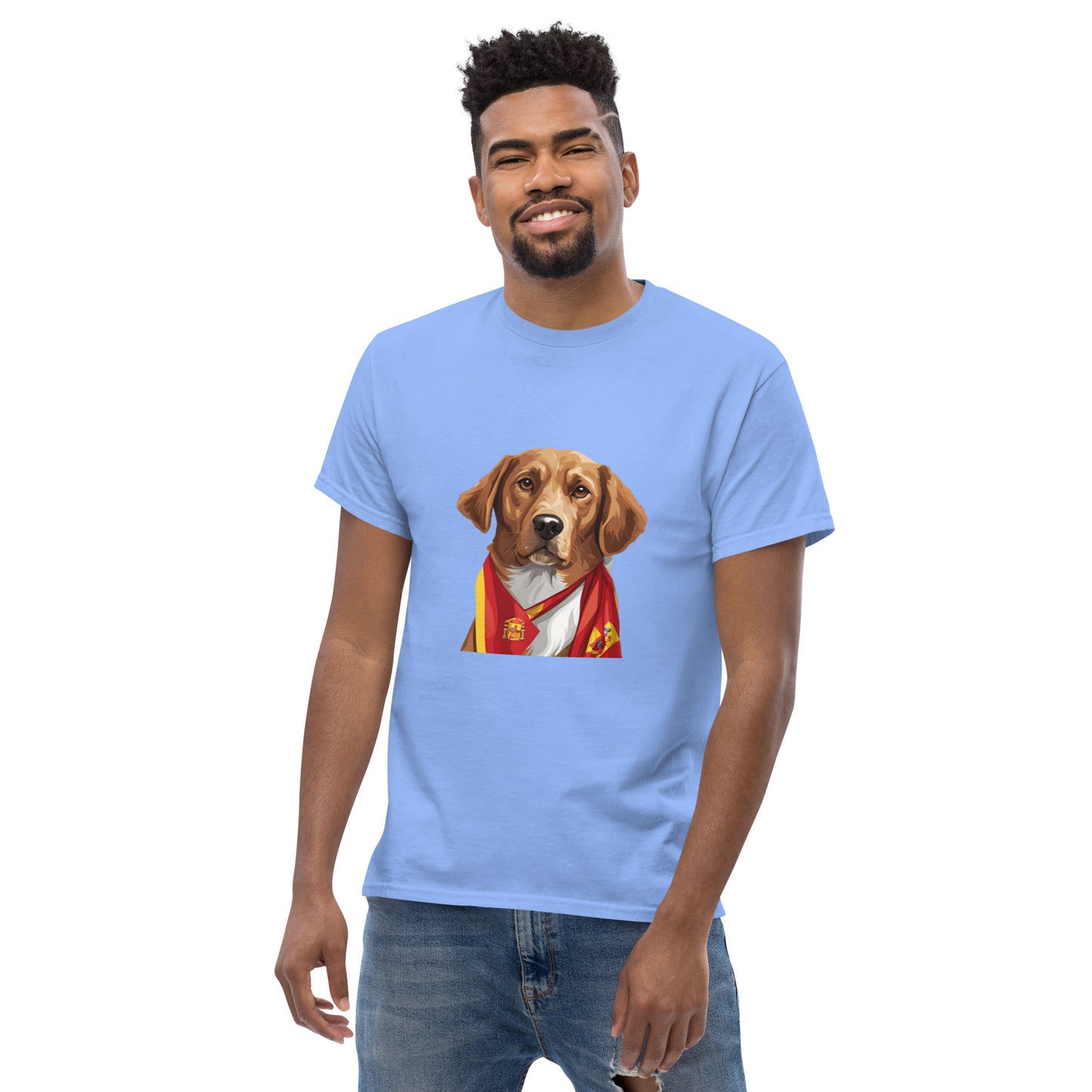 Unisex classic tee / Dog lover Shirt / Football shirt / AI created 07/24 / T-Shirt for Spain Footbal fans