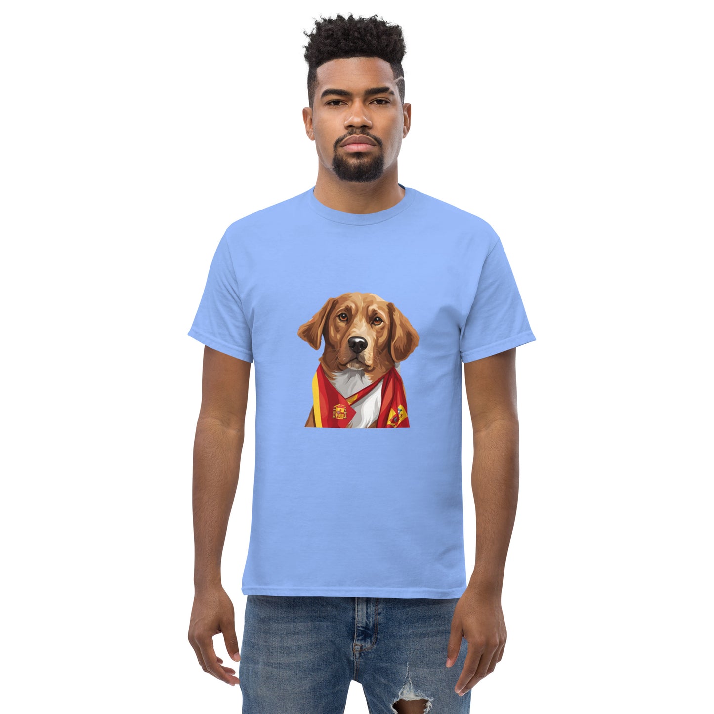 Unisex classic tee / Dog lover Shirt / Football shirt / AI created 07/24 / T-Shirt for Spain Footbal fans