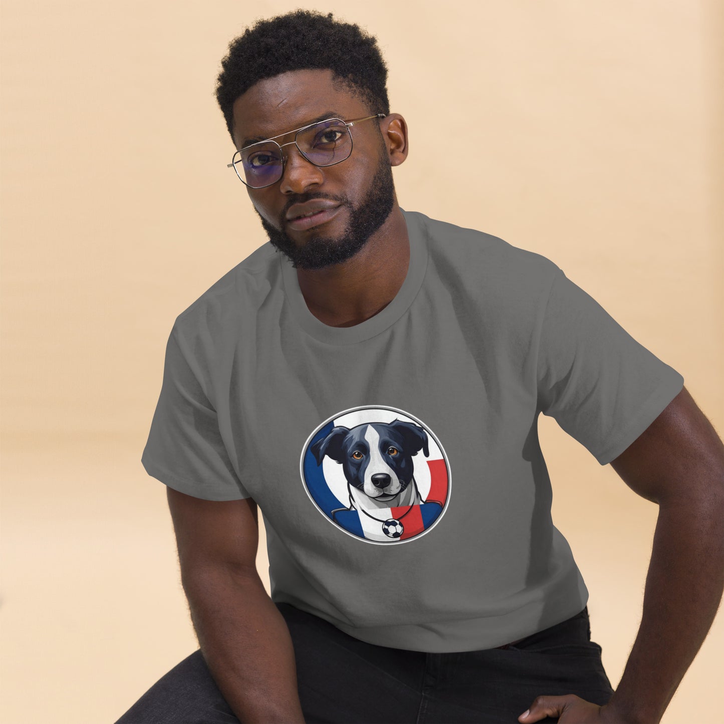 Unisex classic tee / Dog lover Shirt / Football shirt / AI created 07/24 / T-Shirt for France Footbal fans