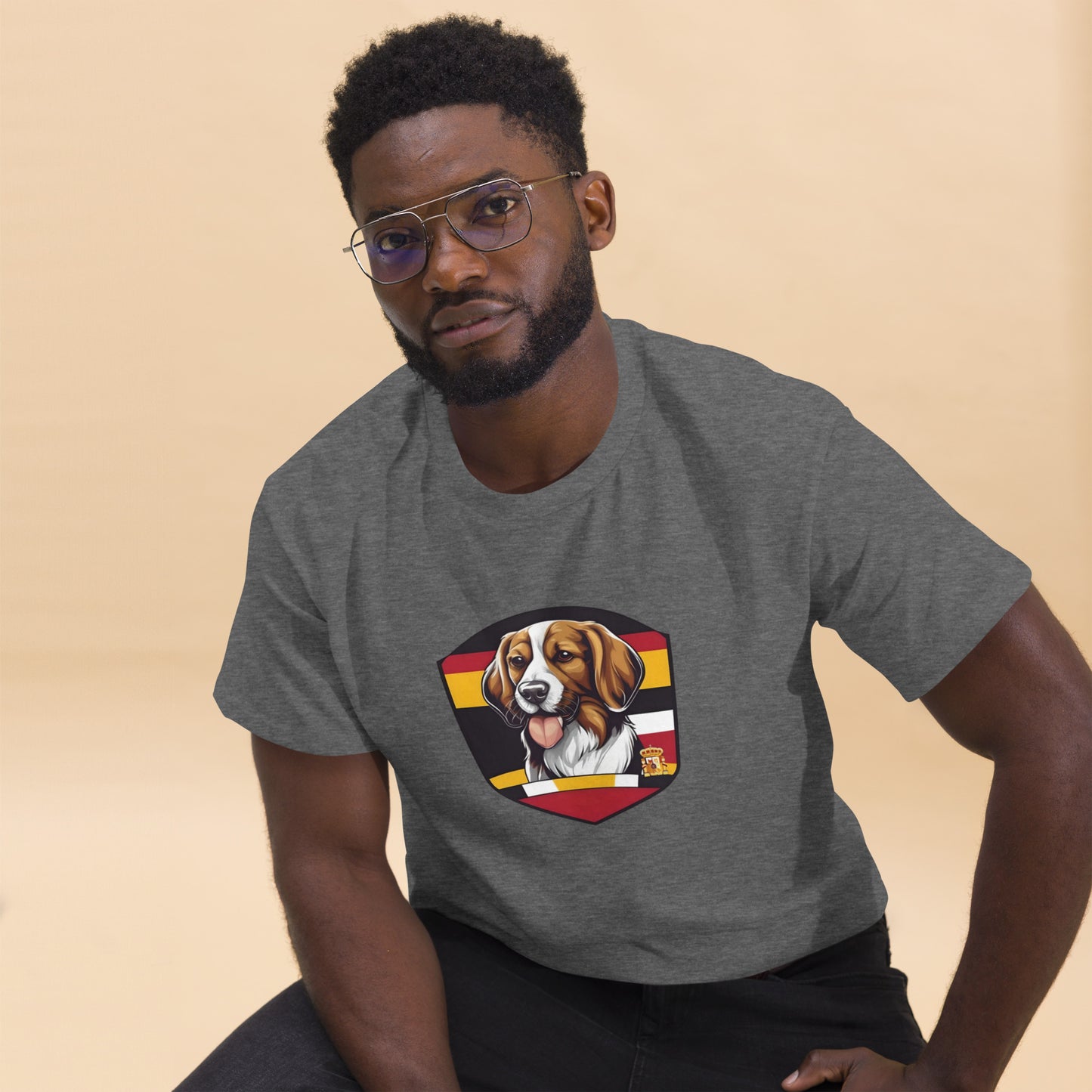 Unisex Dog T-Shirt / Dog and Spain flag & football theme / AI shirt 07/24 / Stylish dog Shirt