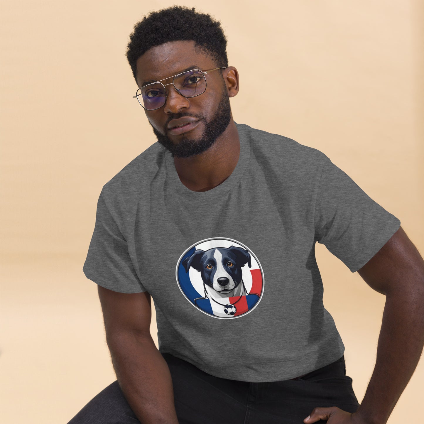 Unisex classic tee / Dog lover Shirt / Football shirt / AI created 07/24 / T-Shirt for France Footbal fans