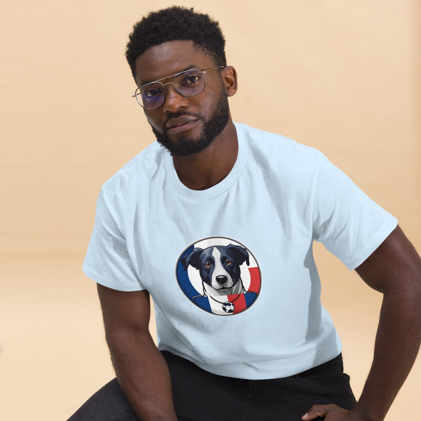 Unisex classic tee / Dog lover Shirt / Football shirt / AI created 07/24 / T-Shirt for France Footbal fans