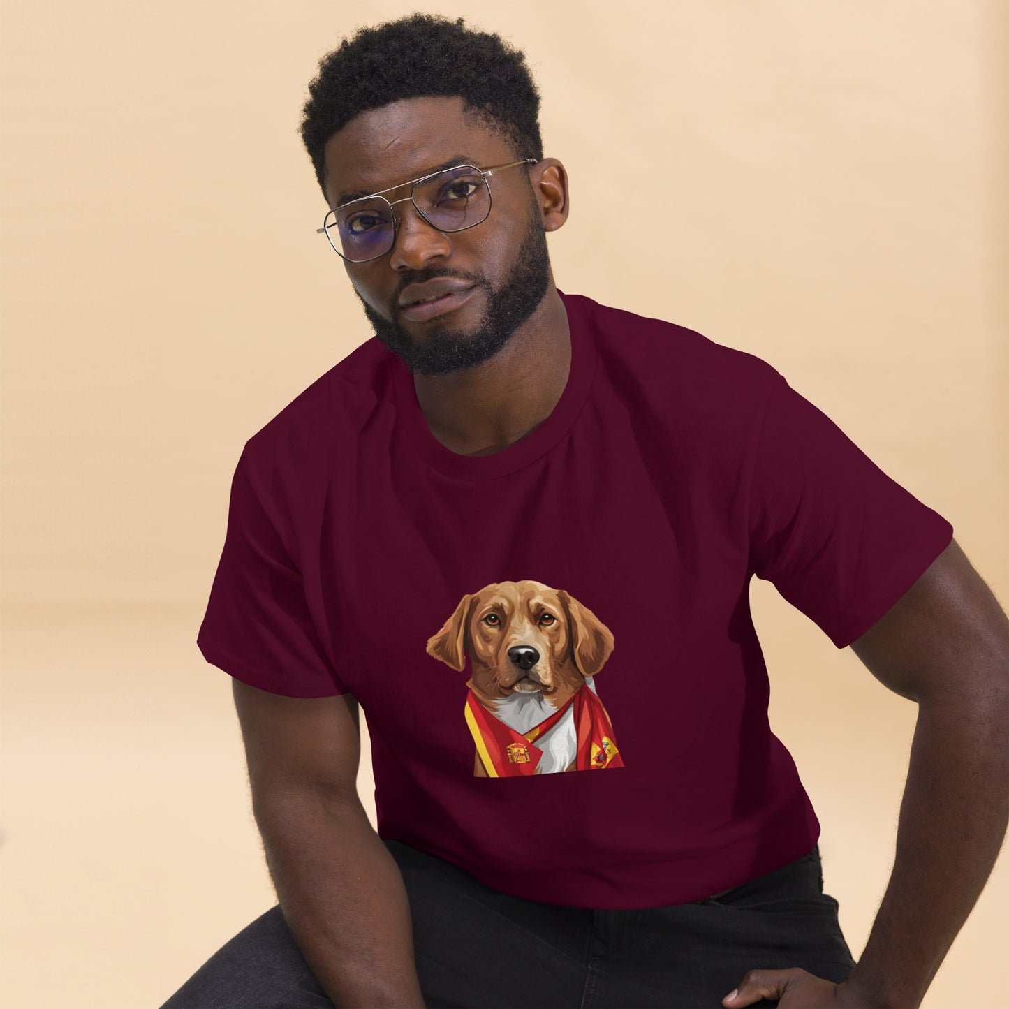 Unisex classic tee / Dog lover Shirt / Football shirt / AI created 07/24 / T-Shirt for Spain Footbal fans