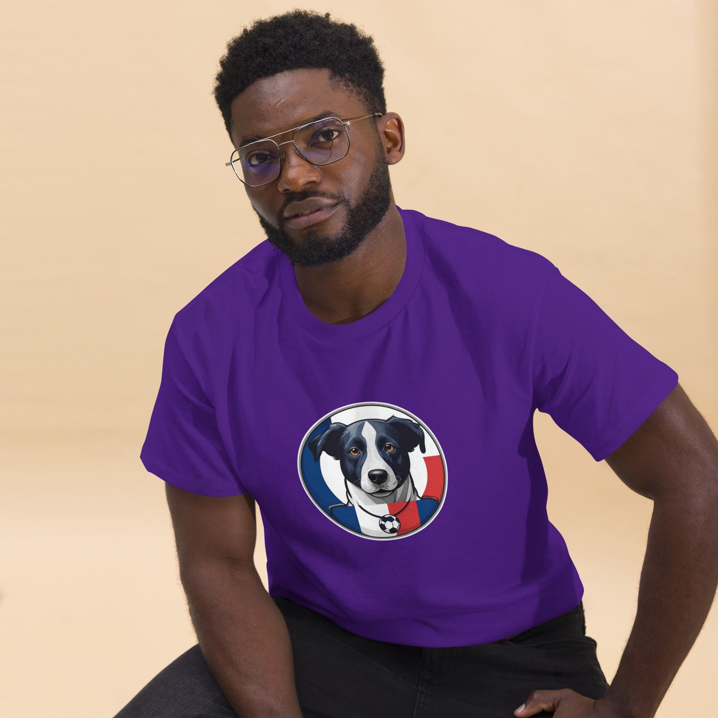 Unisex classic tee / Dog lover Shirt / Football shirt / AI created 07/24 / T-Shirt for France Footbal fans