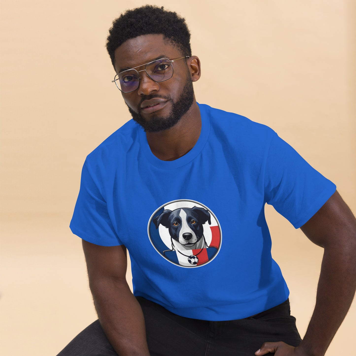 Unisex classic tee / Dog lover Shirt / Football shirt / AI created 07/24 / T-Shirt for France Footbal fans