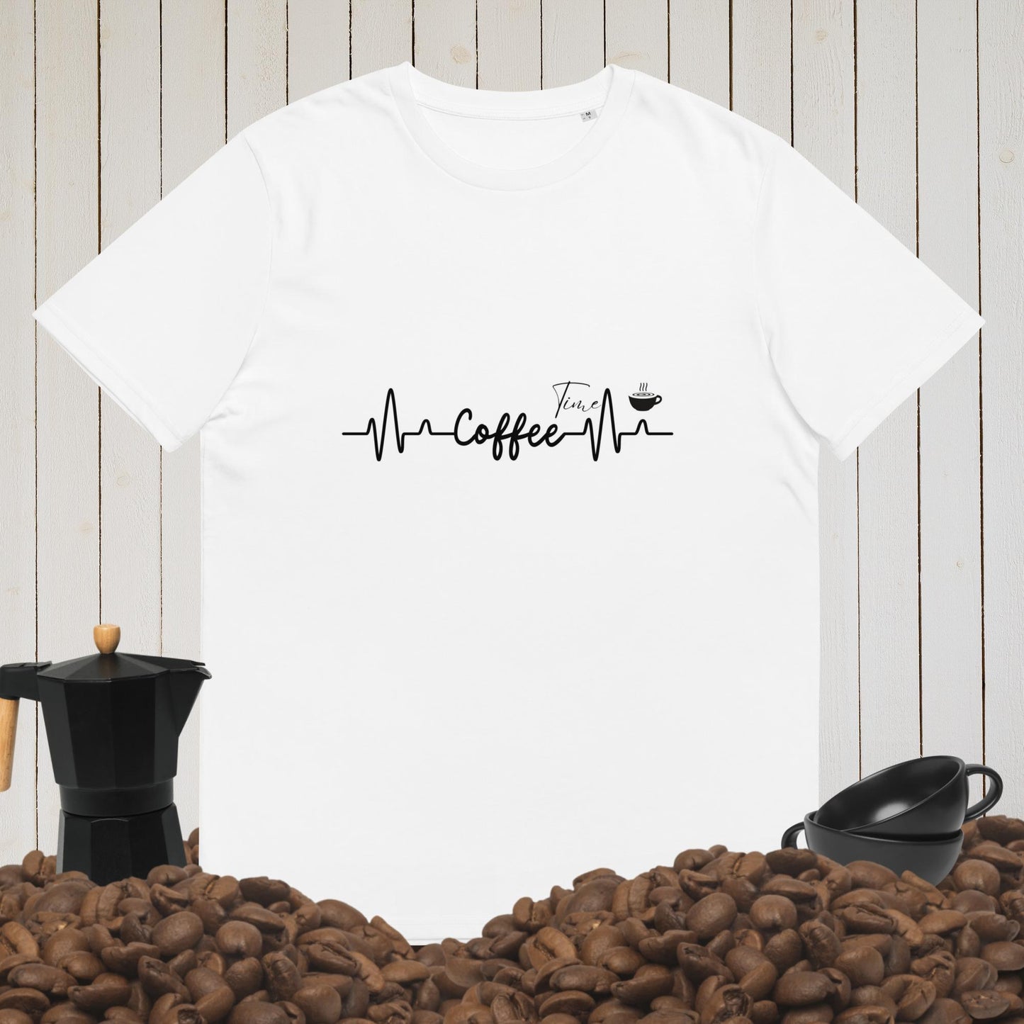 Unisex organic cotton t-shirt - Coffe time