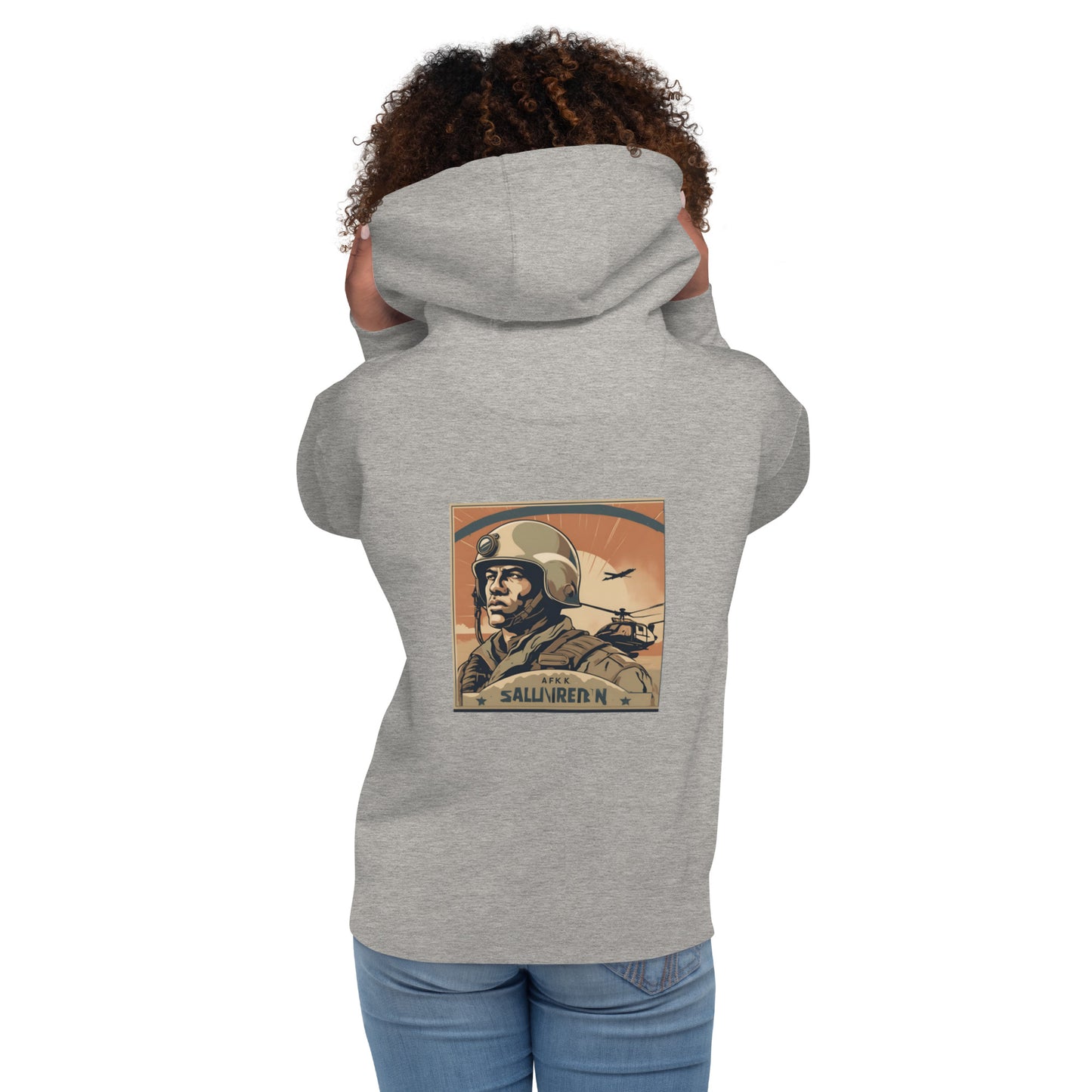 Unisex Hoodie / AI Hoodie with Soldier AFK / Husband, Boyfriend gift / Cool  fashion Outfit