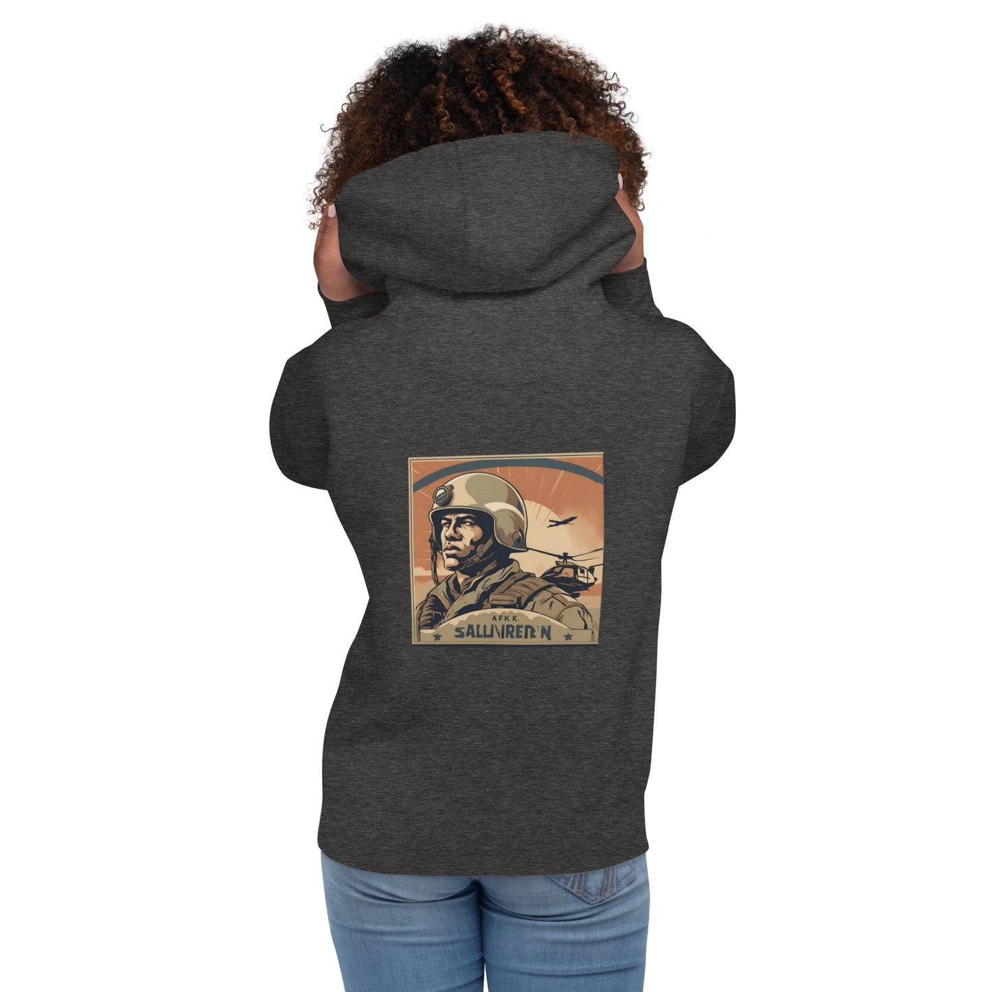 Unisex Hoodie / AI Hoodie with Soldier AFK / Husband, Boyfriend gift / Cool  fashion Outfit