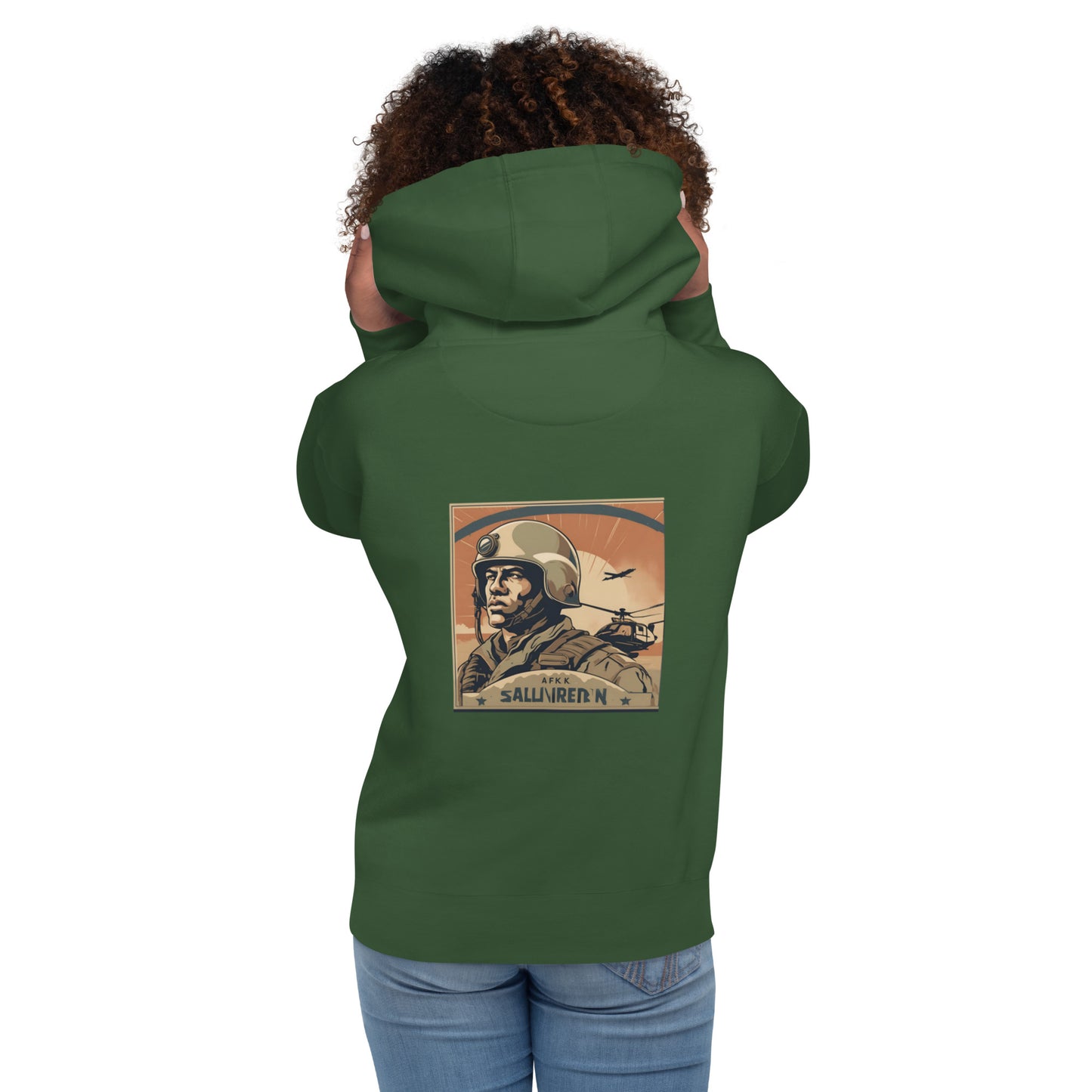 Unisex Hoodie / AI Hoodie with Soldier AFK / Husband, Boyfriend gift / Cool  fashion Outfit