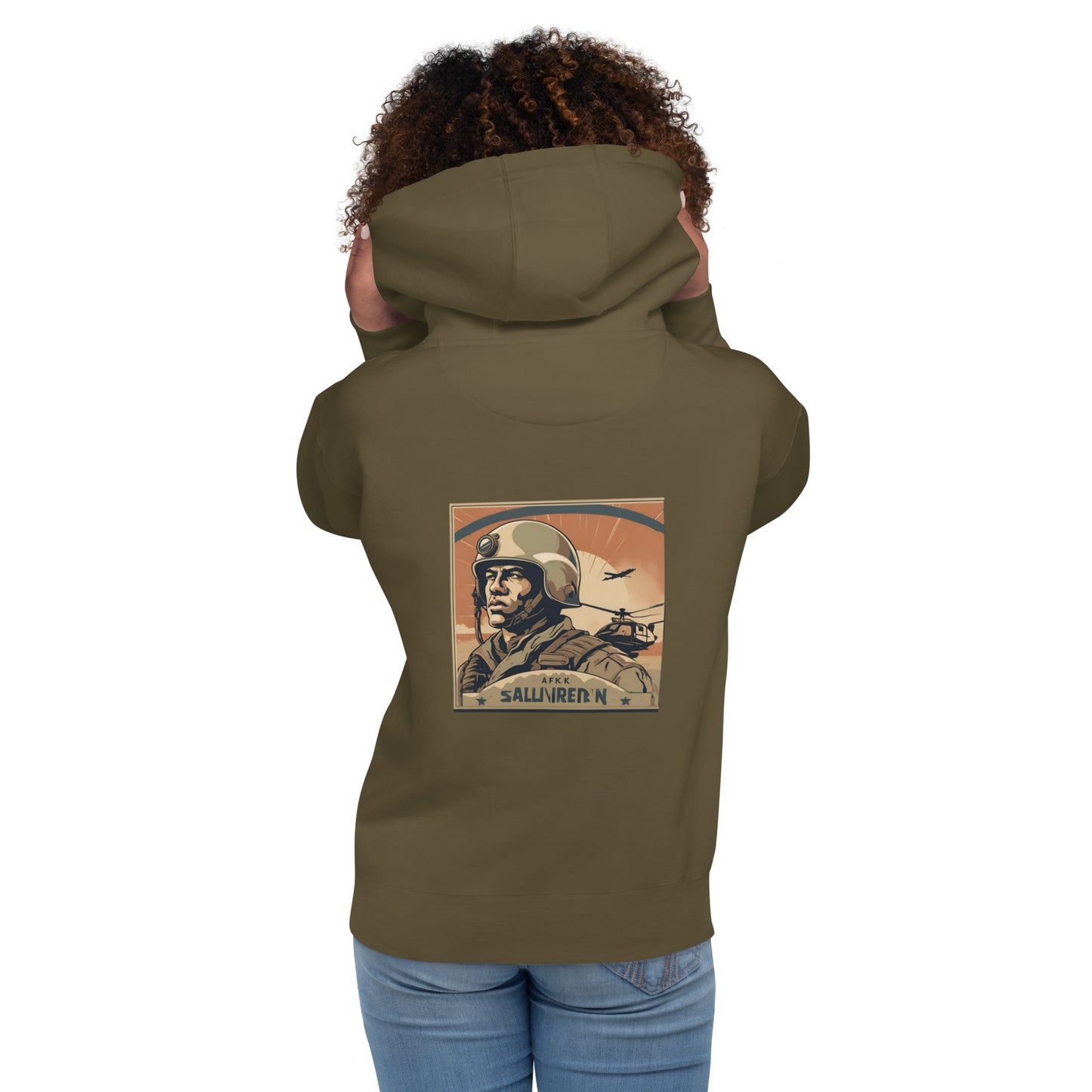 Unisex Hoodie / AI Hoodie with Soldier AFK / Husband, Boyfriend gift / Cool  fashion Outfit