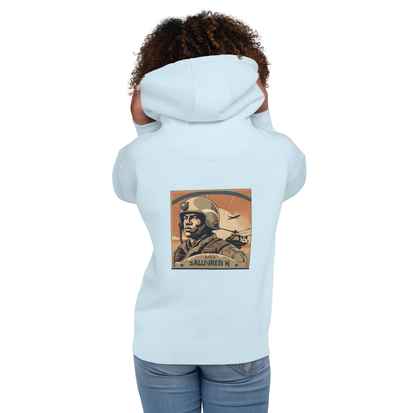 Unisex Hoodie / AI Hoodie with Soldier AFK / Husband, Boyfriend gift / Cool  fashion Outfit