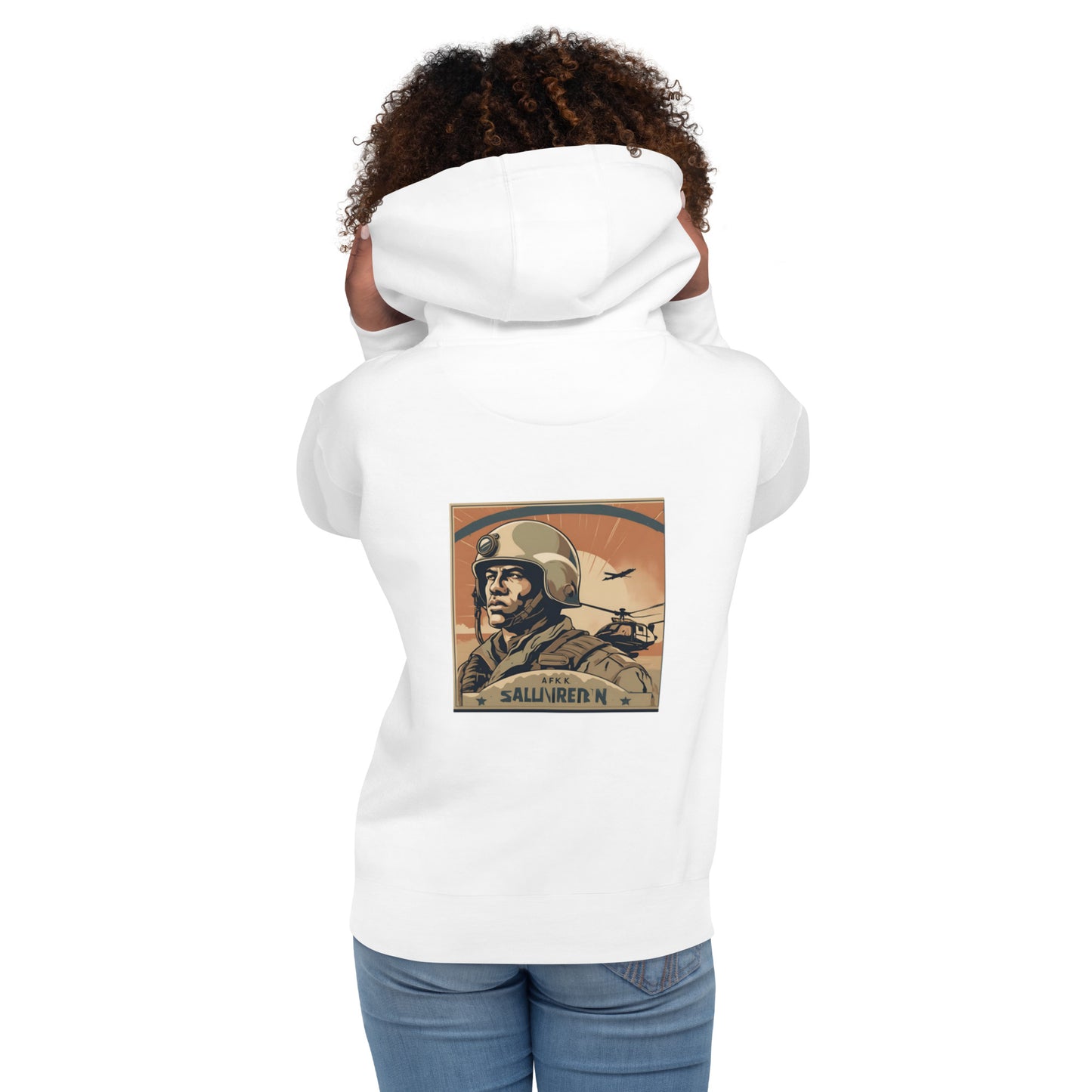 Unisex Hoodie / AI Hoodie with Soldier AFK / Husband, Boyfriend gift / Cool  fashion Outfit