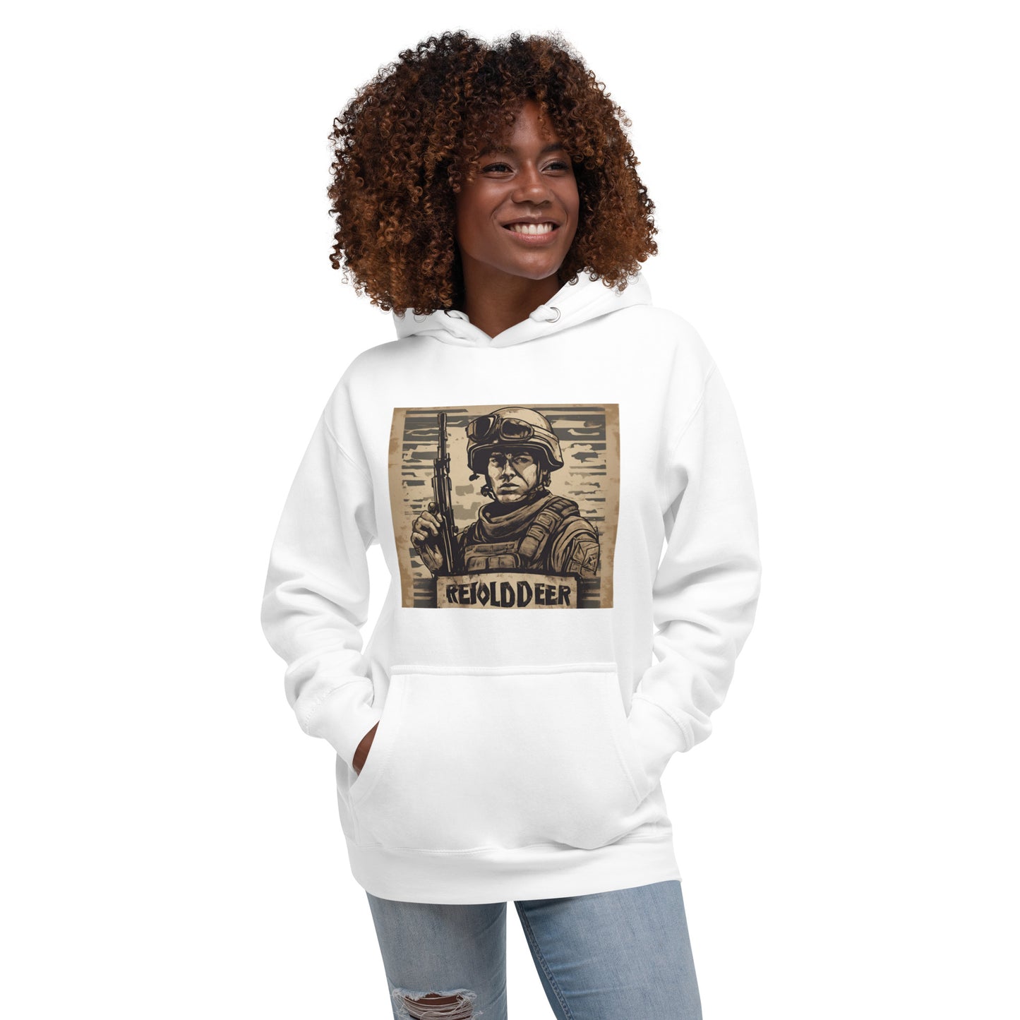 Unisex Hoodie / AI Hoodie with Soldier AFK / Husband, Boyfriend gift / Cool  fashion Outfit