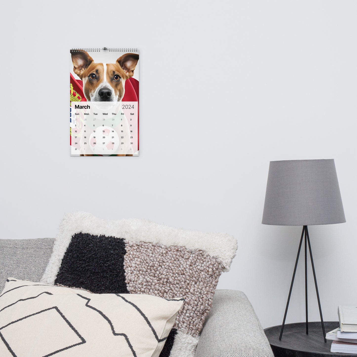 Wall calendar (2024) / Olympic games 2024 / European footbal 2024 / Dog lovers gift / Dog Calendar