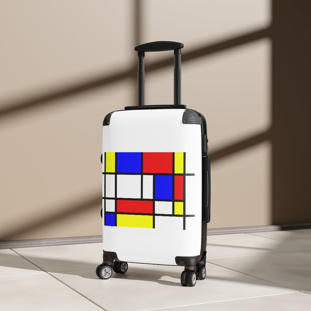 Suitcases with Mondrian design (shipped to USA & Canada)