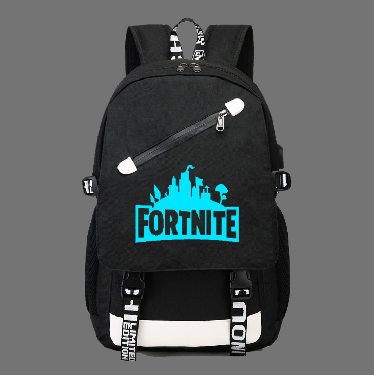 Fortnite Game Fortress Night Lens Backpack Student Bag Casual Bag USB Bag (shipping to US, Canada & Europe)