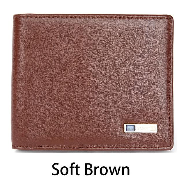 Men and Women's wallet real leather short money baotou intelligent bluetooth anti-theft anti-theft fashion wallet.