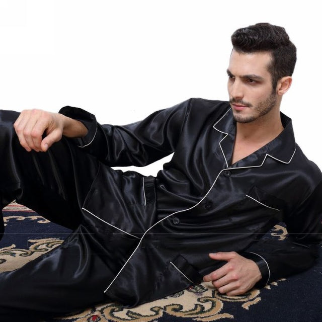 silk man pajamas