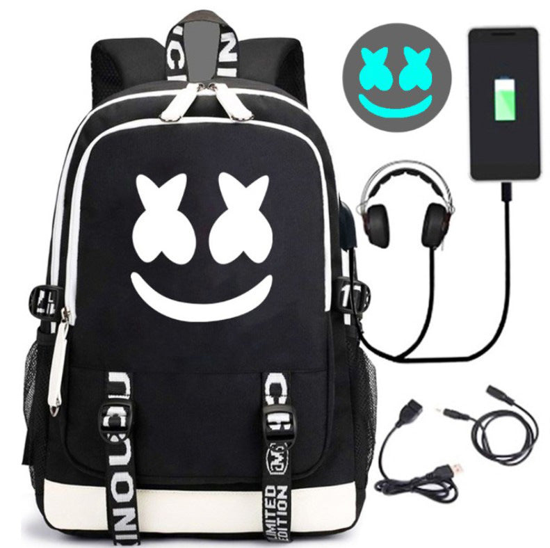 Fortnite Game Fortress Night Lens Backpack Student Bag Casual Bag USB Bag (shipping to US, Canada & Europe)