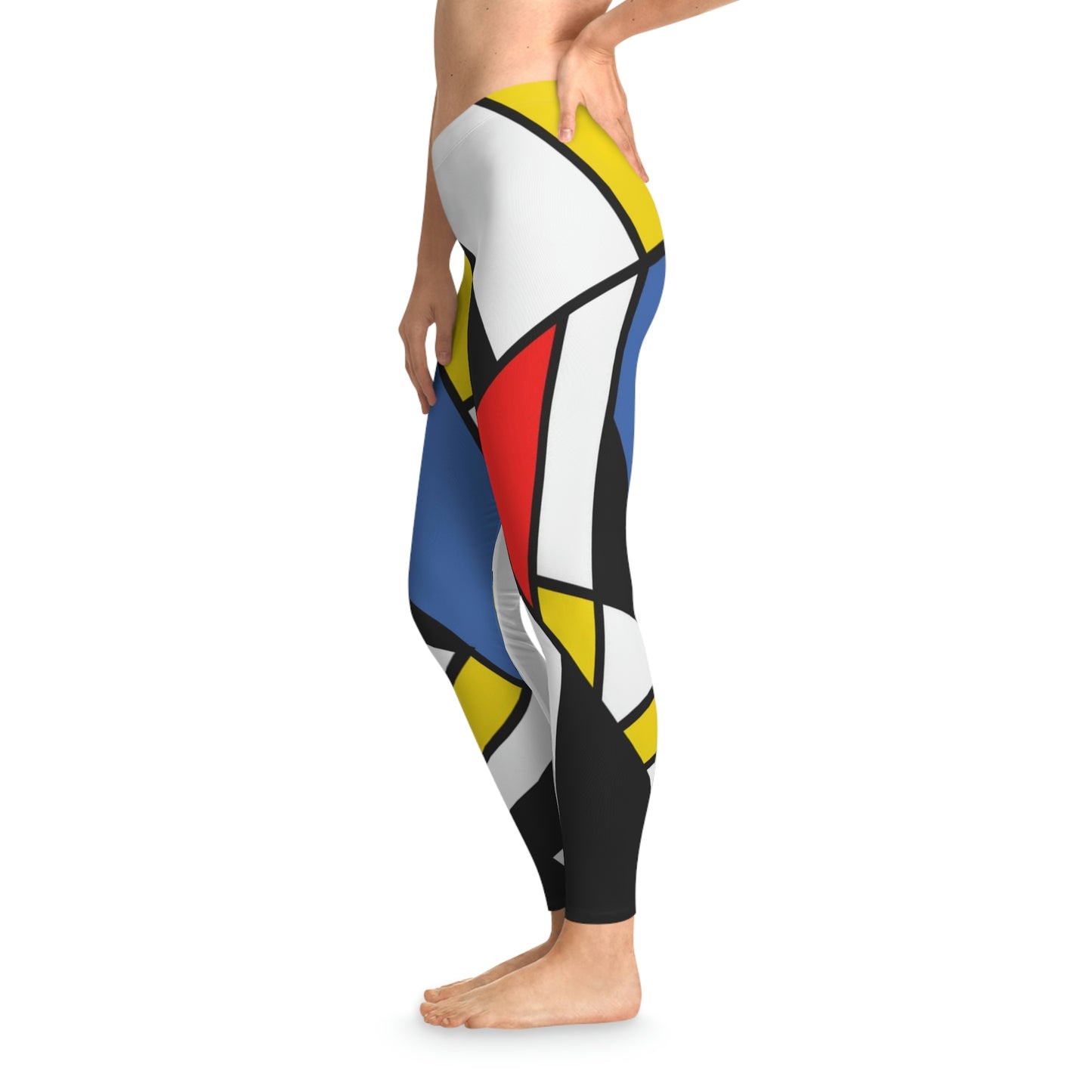 Stretchy Leggings (AOP) Mondrian design (shipping from US)