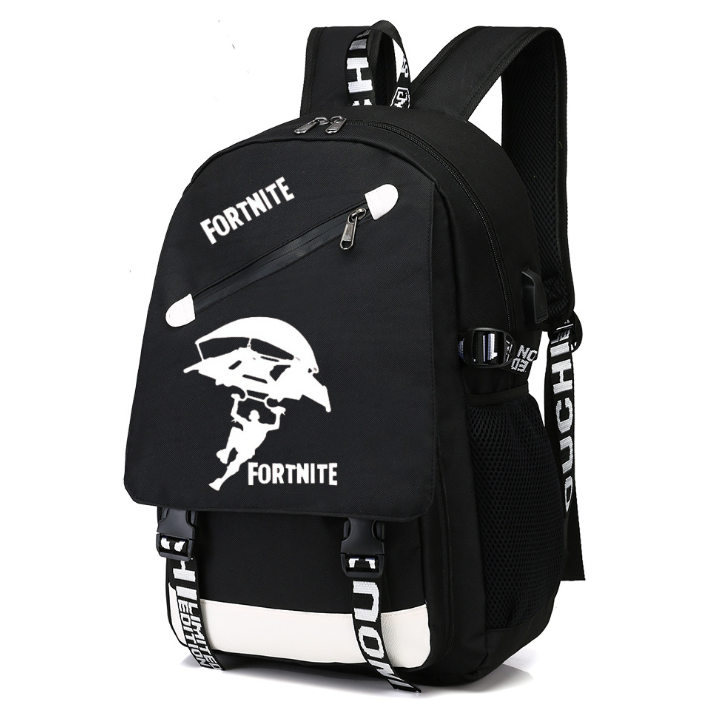 Fortnite Game Fortress Night Lens Backpack Student Bag Casual Bag USB Bag (shipping to US, Canada & Europe)