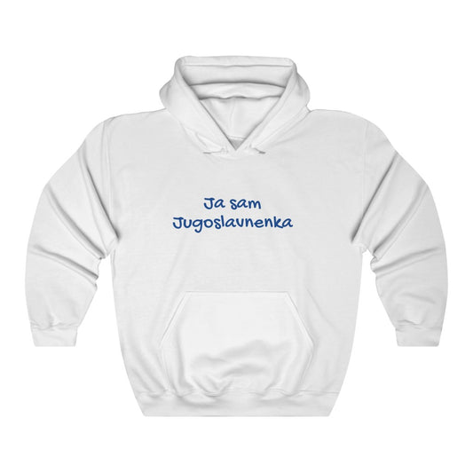 Unisex Heavy Blend™ Hooded Sweatshirt with text design text "Ja sam Jugoslavenka"