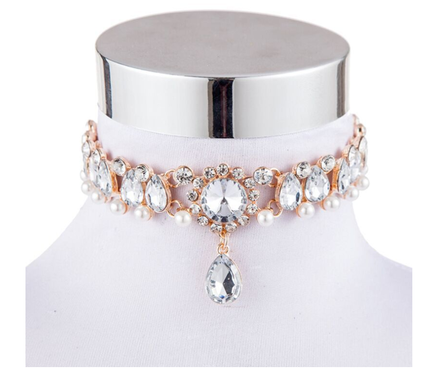 Ocean Goddess Crystal Choker Necklace