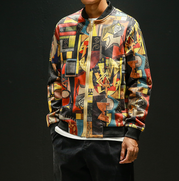 Men's Digital Print Jacket Jacket