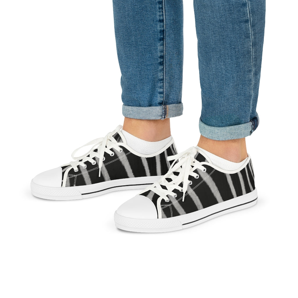 Men's Low Top Sneakers with Zebra design, photo by Pierre Lemos (shipping to US, Canada and Europe)